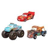 Mattel Disney Pixar Cars Mini Racers 3-Pack of Small Die-Cast Toy Cars & Trucks Inspired by Favorite Characters (Styles May Vary)