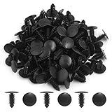 MANSHU 200 Pcs Car Plastic Trim Boot Rivets Push Clip Fastener, 6.4mm Hole Push Retainer Bumper Fender Shield Clips, Automotive Plastic Push Pins Bumper Clips, Car Plastic Rivets Retainers Screw.