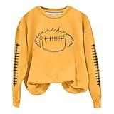 Soccer Is My Favorite Season Sweatshirt,My Orders With Amaon My Orders Delivery,Game Day Sweatshirt Women Football Mom Graphic Long Sleeve Pullover Top Sports Mom Fall Crewneck Sweat Shirts,5-Yellow,