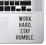 2 pcs Value | 3x4 inches | Fit All Size Laptop 13 14 15 16 17 Pack Work Hard Stickers Motivation Funny for Laptop, Vinyl Decals - Cute Artsy Eco Vinyl Decals for Computer, Scrapbook, Luggage