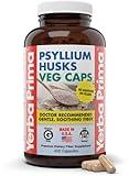 Yerba Prima Psyllium Husks Veg Caps, 400 Capsules (625mg) - Vegan, Non-GMO, Gluten Free, Colon Cleanser, Daily Fiber Supplement for Gut Health & Regularity