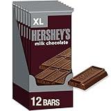 HERSHEY'S Milk Chocolate XL, Halloween Candy Bars, 4.4 oz (12 Count, 16 Pieces)