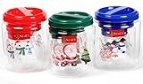 Chef Craft Select Holiday Christmas Jar, 3 piece set, Design May Vary