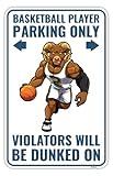 Venicor Basketball Sign - 9 x 14 Inches - Aluminum - Basketball Gifts - Basket ball Player Room Decor Party Decorations Accessories Stickers Poster Stuff