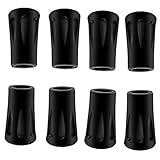 8Pcs Trekking Pole Tips Replacement Protectors, Rubber Feet for Hiking Pole Tips Rubber Tips for Walking Sticks Tips Accessories, Fits Most Standard Walking Sticks Shock Absorbing(11mm Hole Diameter)