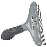 FURminator Dog/Cat Grooming Rake, Grooming Tool, Removes Loose Hair and Tangles, Gray