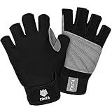 FitsT4 Sports Half Finger Padded Palm Gloves for Diving, Sailing, Jet Skiing, Stand-UP Boarding, Kayaking and Water Skiing, Suitable for Men&Women&Youth