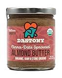 Dastony Organic Raw Cinna-Date Sprouted Almond Butter, 8 oz | Vegan, Paleo and Keto Friendly, Non GMO, Gluten-free - Pack of 1