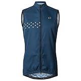 CATENA Men's Vest Windproof Sleeveless Jacket Visibility Safety Gilet Super-Light Coat Active Windbreaker (Medium, Navy-blue)