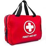 330 Piece First Aid Kit, Premium Waterproof Compact Trauma Medical Kits for Any Emergencies, Ideal for Home, Office, Car, Travel, Outdoor, Camping, Hiking, Boating (Red)