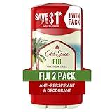 Old Spice Antiperspirant Deodorant for Men Fiji, 2.6 oz Twin Pack