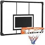 Soozier Wall Mounted Basketball Hoop with 45" x 29" Shatter Proof Backboard, Durable Rim and All-Weather Net for Indoor and Outdoor Use