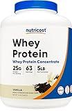 Nutricost Whey Protein Powder, Vanilla, 5 pounds - Whey Protein Concentrate