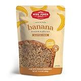 Miss Jones Baking Gluten Free Banana Bread & Muffin Mix - 50% Lower Sugar, Real Banana, Naturally Sweetened Desserts & Treats, 10.57 Ounce (Pack of 1)