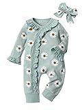 Baby Girl Clothes 3-6 Months Long Sleeve Rompers for Baby Girl Daisy Printed Baby Clothes for Girls 3-6 Month Girl Clothes