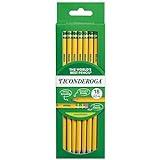 Ticonderoga Wood-Cased Pencils, Pre-Sharpened, #2 HB Soft, Yellow, 18 Count