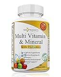 Saz Products Limited Whole Foods Multivitamin for Women & Men with Probiotics - Probiotic Vitamin & Mineral Supplement with Vitamin A, B-Complex, C, D3 & Zinc - 90 Tablets