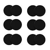 Ozgoe Happy Bell (12 Pack) Mini Mount Metal Plate with Adhesive for Collapsible Grip & Magnetic Phone Car Mount Holder Cradle (Compatible with Magnetic Mounts),Black