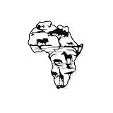 NBEADS Africa Map Metal Wall Decor, Black Africa Map Wall Hanging Decor 11.8x9.7 Africa Animals Wall Art Cutout Sign for Home Bedroom Living Room Office Garden Hotel Wall Decoration