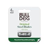 Bulldog Mens Skincare and Grooming Original Razor Blades Refills for Men, 4 Count