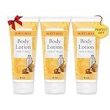 Burt's Bees Stocking Stuffers, Body Lotion Christmas Gifts With Milk and Honey, Moisturizing Lotion for Normal to Dry Skin, 98.6 Percent Natural Origin Skin Care, 6 oz. Bottle (3-Pack)