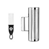 Soulmate Guiro Stainless Steel Guiro Instrument 8" 3" Professional Metal Percussion Shaker with Scraper, Band Accompaniment Sand Hammer Guiro Latin Instruments for Live Performance