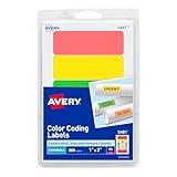 Avery Removable Print or Write Color Coding Labels, 1 x 3 Inches, 200 Labels (5481)