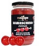 Nappi 1991, Maraschino Cherries without Stems, Red Cherry, 14 oz (390 g),Product of Italy