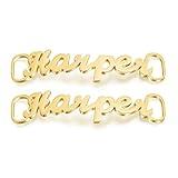 Personalized Shoelace Charms 2Pcs Gold/Silver Stainless Steel Decorations Shoelace Custom Names Shoe Buckle for Shoe Sneakers Accessory Gift for Men Women