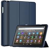 All-New Amazon Fire HD 8 & 8 Plus Tablet Case (12th/10th Generation, 2022/2020), DJ&RPPQ Smart Trifold Stand Cover with Soft TPU Back and Auto Wake/Sleep Also for 8in Sony Nokia-Navy Blue