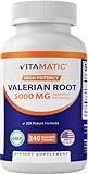 Vitamatic Valerian Root 5000 mg Equivalent per Capsule - 240 Capsules - 20X Concentrated Extract from 20:1 250mg - Herbal Sleep Aid