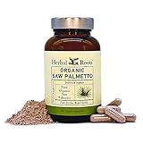 Herbal Roots Organic Saw Palmetto Capsules | 1,000mg per Serving | 60 Organic Vegan Capsules