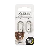 Nite Ize MicroLink Pet Tag Carabiner, Stainless Steel Cat and Dog Tag Clip, 2 Count (Pack of 1)