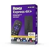 Roku Express 4K+ | HD/4K/HDR Streaming Device with Voice Remote, TV Controls, Fast Wi-Fi, Premium HDMI Cable, and Easy Setup