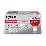 Amazon Basic Care Pain Relief, Acetaminophen Tablets 325 mg, Regular Strength, Pain Reliever and Fever Reducer, 100 Count