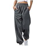 Prime of Day Deals Today 2024,Clearance Womens Sweatpants 2024,High Waisted Baggy Sweatpants Joggers Sport Active Workout Jogger Pants with Pockets Trousers