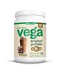 Vega Original Protein Powder, Creamy Chocolate Plant Based Protein Drink Mix for Water, Milk and Smoothies, 32.5 oz