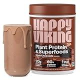 Happy Viking Triple Chocolate Protein + Superfoods Powder, Created by Venus Williams, 20G Protein, Low Carb, Keto, Vegan, Gluten-Free, Non-GMO, Complete Meal Replacement, 1 Canister (24 oz.)