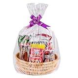 Awpeye Clear Basket Bags 20Pack Large Cellophane Gift Bags for Baskets Cellophane Wrap for Gift 2 Mil Thick (24"x30")