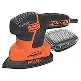 BLACK+DECKER Detail Sander, 1.2 Amp, 16,000 OPM, Compact Design, 3-Position Grip for Comfort, Includes Dust Collector, Corded (BDEMS600)