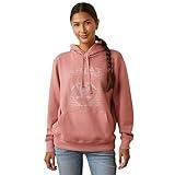 Ariat-Women's REAL Fading Lines Hoodie - Dusty Rose, Large