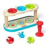 Melissa & Doug Match & Push Spinning Tops Developmental Skills Toy for Girls and Boys 2+ - FSC Certified