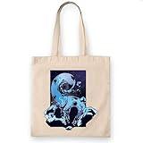 Unique Gift Idea Black Hole Design Digital Artwork Exciting Sci Fi Present for Kids and Teens White Multicolor Canvas Tote Bag