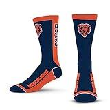 For Bare Feet NFL CHICAGO BEARS MVP Crew Sock Team Color Large