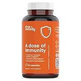 A Dose of Immunity Quercetin with Vitamin C and Zinc, Vitamin D, 500mg Quercetin Bromelain with Echinacea & B Vitamins, Lung Immune Support Supplement 7 in 1 Immunity Defense Booster (60 Count)