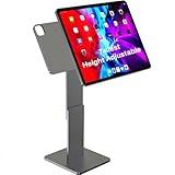 Premium Tallest Height Adjustable Magnetic Stand for iPad Pro 12.9", iPad Air 13" (2024), Max Height 17.5", Stand for iPhone w/MagSafe, USB C Curved Cable, MagFlott Pro 12.9"