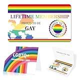 sesameless LGBTQ ID Card Rainbow Gay Lesbian Pride Membership Card Novelty Gift for LGBTQ (For Gay)