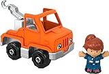 Fisher-Price Little People Toddler Toy Help and Go Tow Truck and Figure for Pretend Play Kids Ages 1+ Years