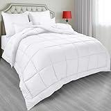 Utopia Bedding All Season Down Alternative Quilted Queen Comforter, Duvet Insert with Corner Tabs, Machine Washable, Bed Comforter (White)