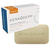 Kenkoderm Psoriasis Mineral Salt Soap with Argan Oil & Shea Butter, 4.25 oz, 1 Bar, Dermatologist Developed Skin Care for Soothing & Moisturizing Psoriasis, Eczema & Rosacea, Fragrance & Color Free